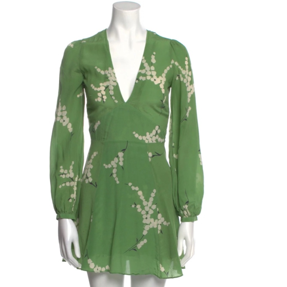 Realisation Par Kate Dress in Green 100% Silk